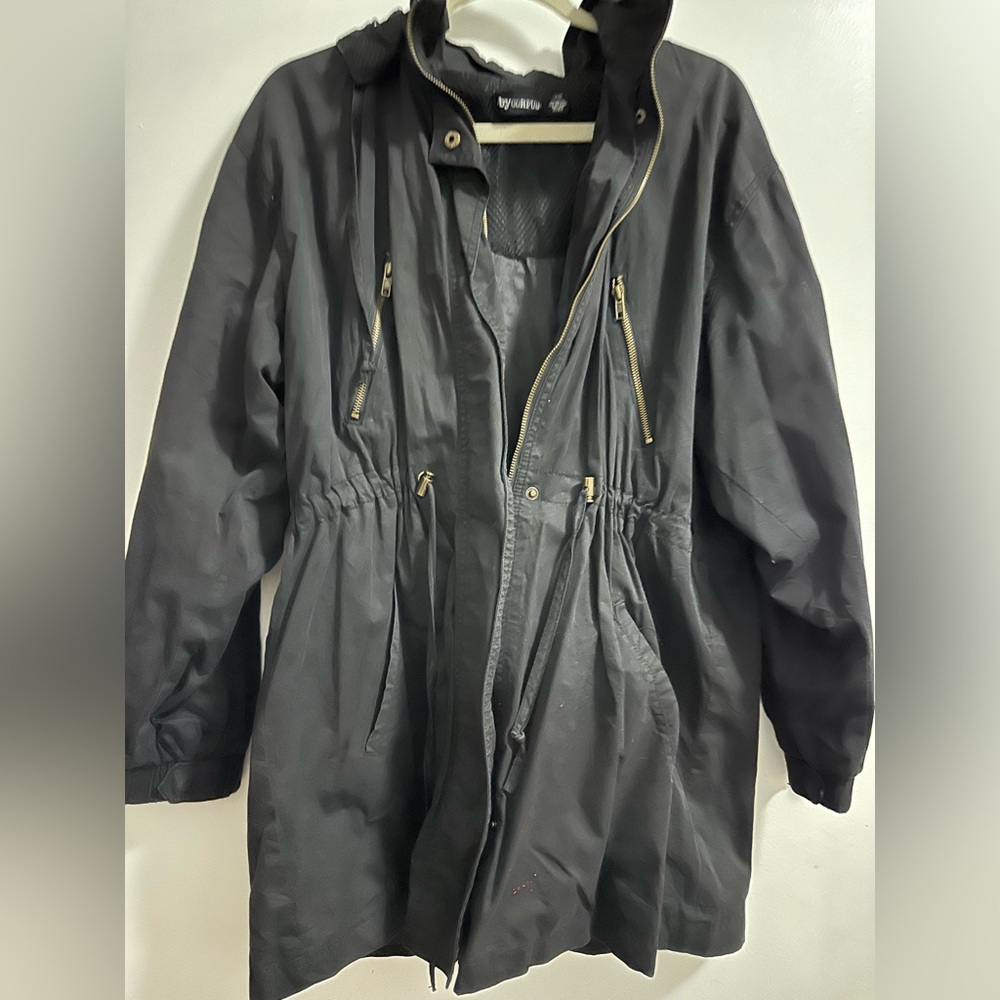 Black rain coat